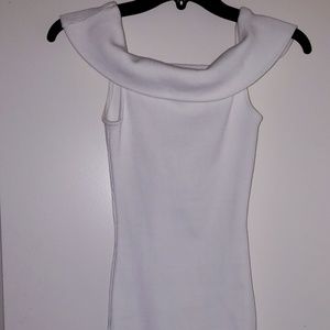 Sexy white off shoulder mini dress